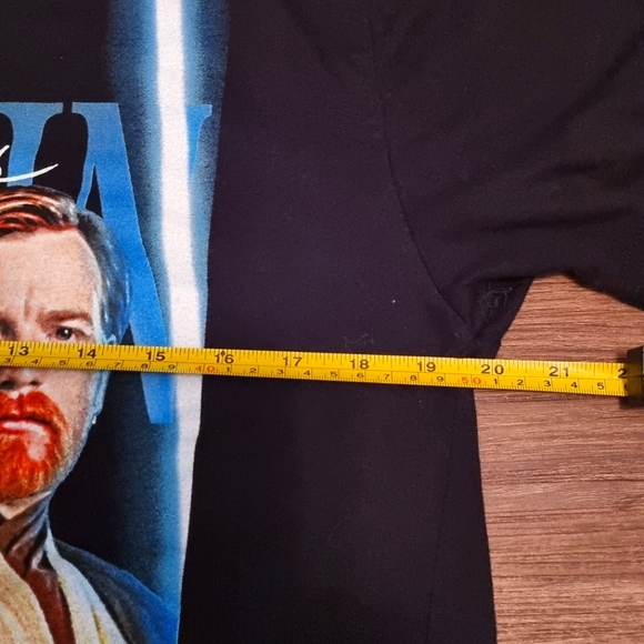 Obi Wan and Anakin Star Wars black t-shirt size Medium - Picture 2 of 3